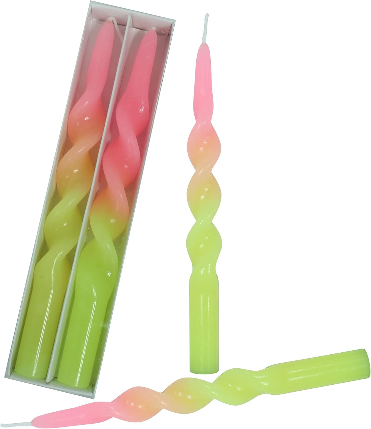 Spiral Taper Candle Twisted Candlesticks 10 Inches