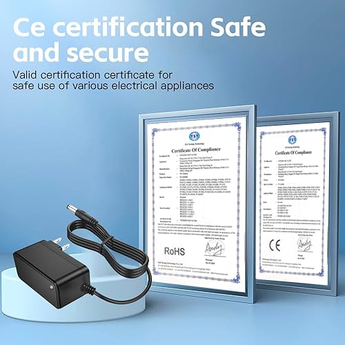 Miniatura 6 de Adaptador de fuente de alimentación de 6V 2A AC 100-240V a DC 6Volt 2Amp 1A Cable de alimentación de transformador con enchufe de CC de 0.217 x