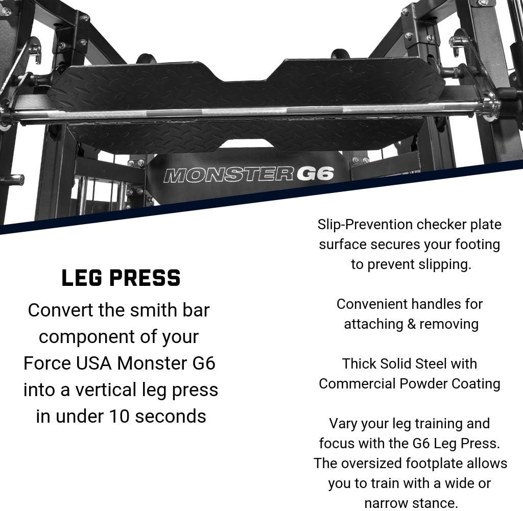 A collection of various attachments and accessories for the Force USA G6 Multi Machine, including handles, ropes, and safety components.