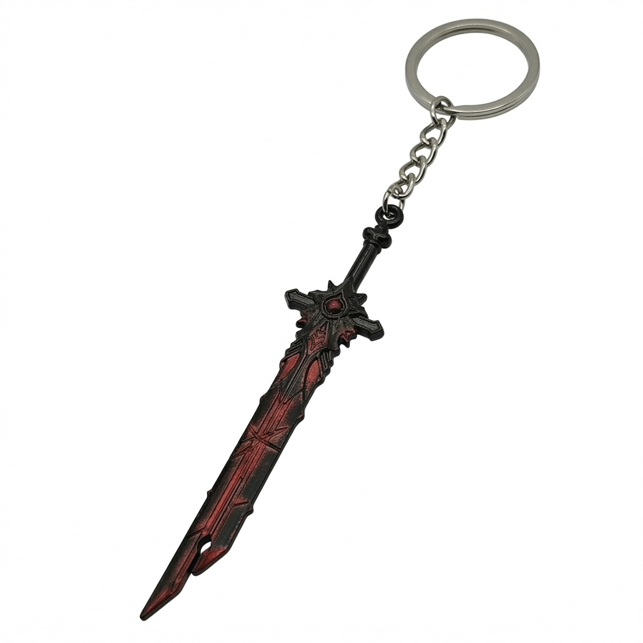 the men thing Alloy Steel Peripheral Sword - Genshin Impact Anime Keychain | Game Xiao Cosplay Alloy Weapon Keychain For Men & Boy,Red-picture-30