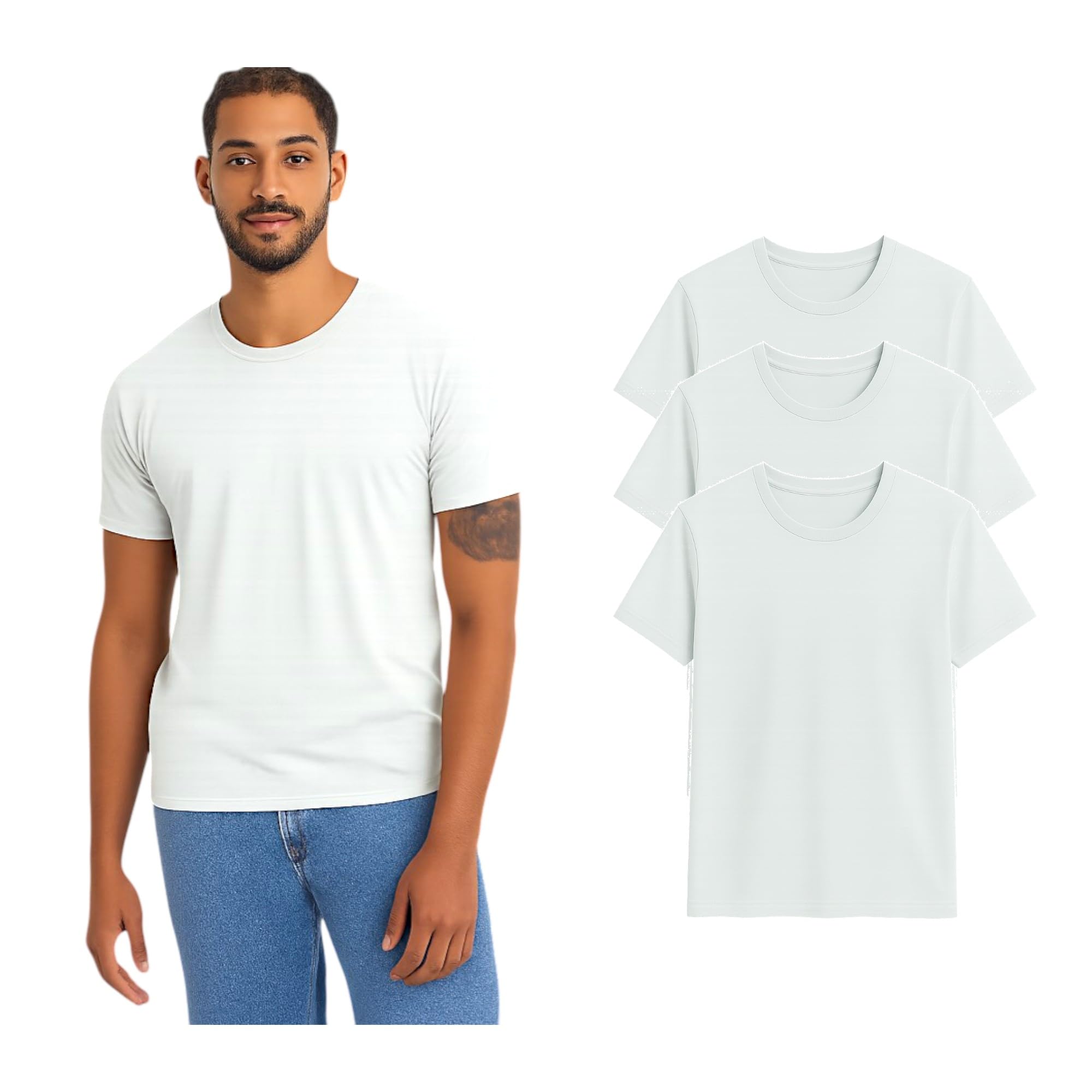Tommy Hilfiger Uomo Girocollo Cotone Organico Bandiera T-Shirt, Navy