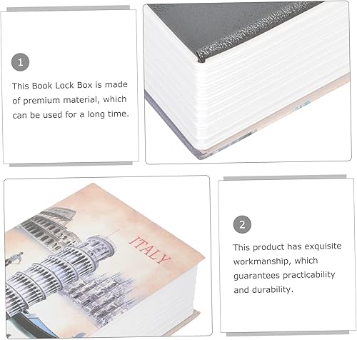 Miniatura 7 de MAGICLULU Caja de seguridad pequeña para libros, almacenamiento de libros chinos, organizador de joyas, tarro de cambio oculto, cajas Fuertes para