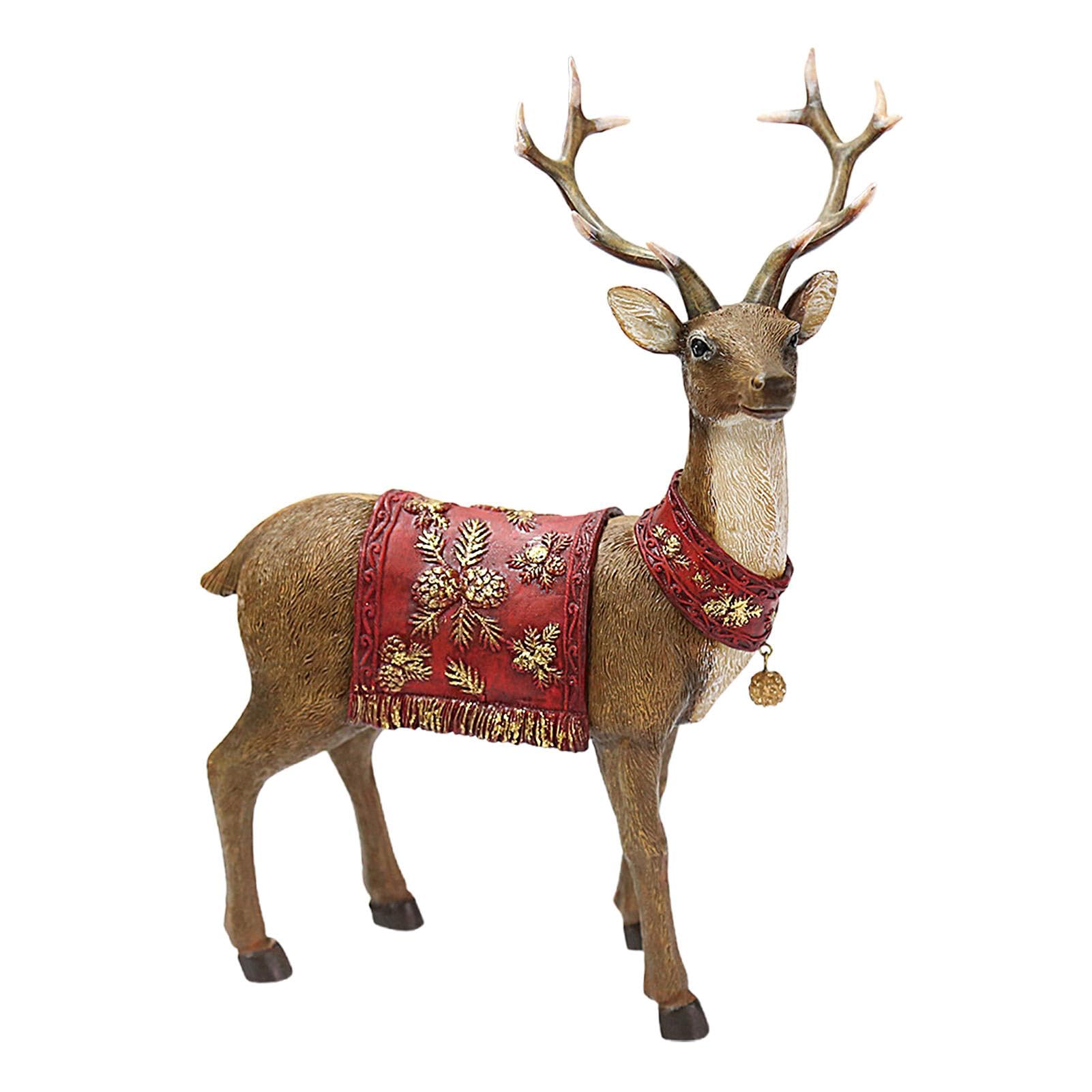 Amazon.co.jp: ジェネリック小型トナカイ彫刻 - 樹脂クリスマス