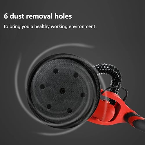 Miniatura 7 de Paquete de 2 almohadillas de repuesto de gancho y bucle de 9 pulgadas y 6 agujeros para lijadora orbital, lijadora de paneles de yeso para molienda