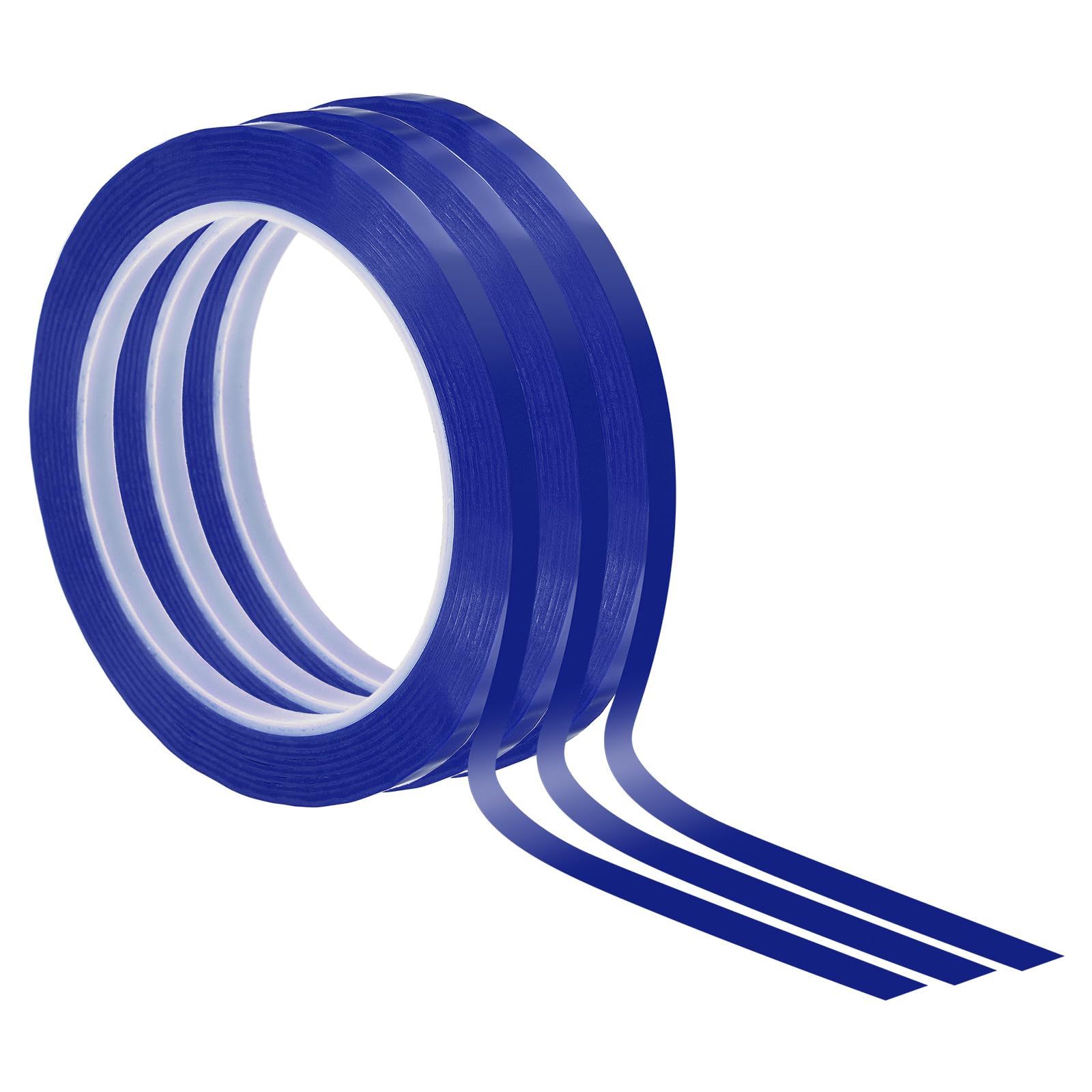 PATIKIL 9/32"(7mm) Whiteboard Tape, 3 Pack Thin Dry Erase Tape 72 Yard(66m) for Graphic Chart Marking DIY Art, Blue