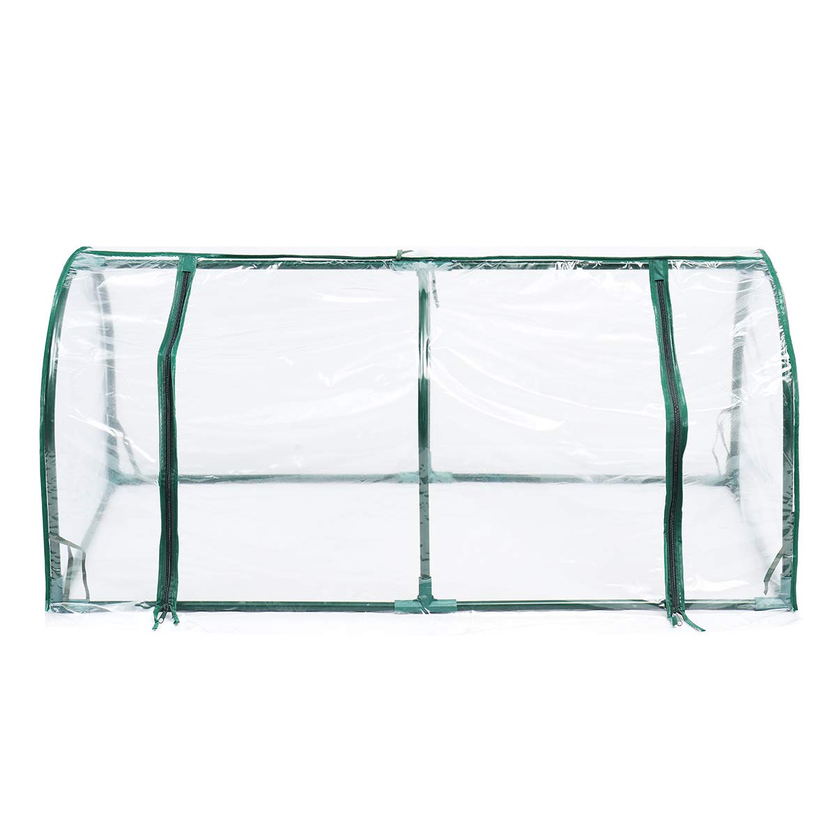 RanDal 2 Secciones Transparentes Transparente Túnel De Pvc Invernadero Plantación Verde Cultivo Caja De Acero Marco
