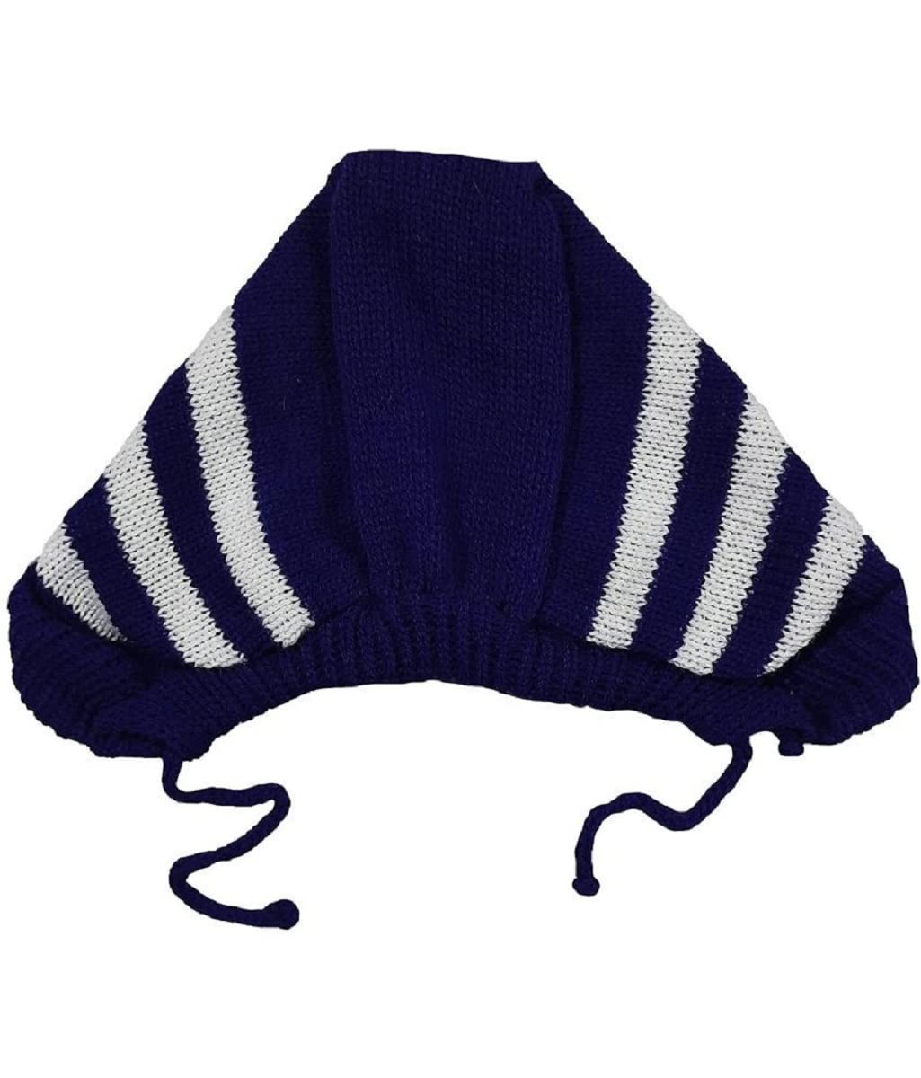 little PANDA Baby Sweater Baby Boy’s & Baby Girl’s Woolen Round Neck Long Sleeves Sweater, Cap & Booties Set Navy Blue - Image 2 thumbnail