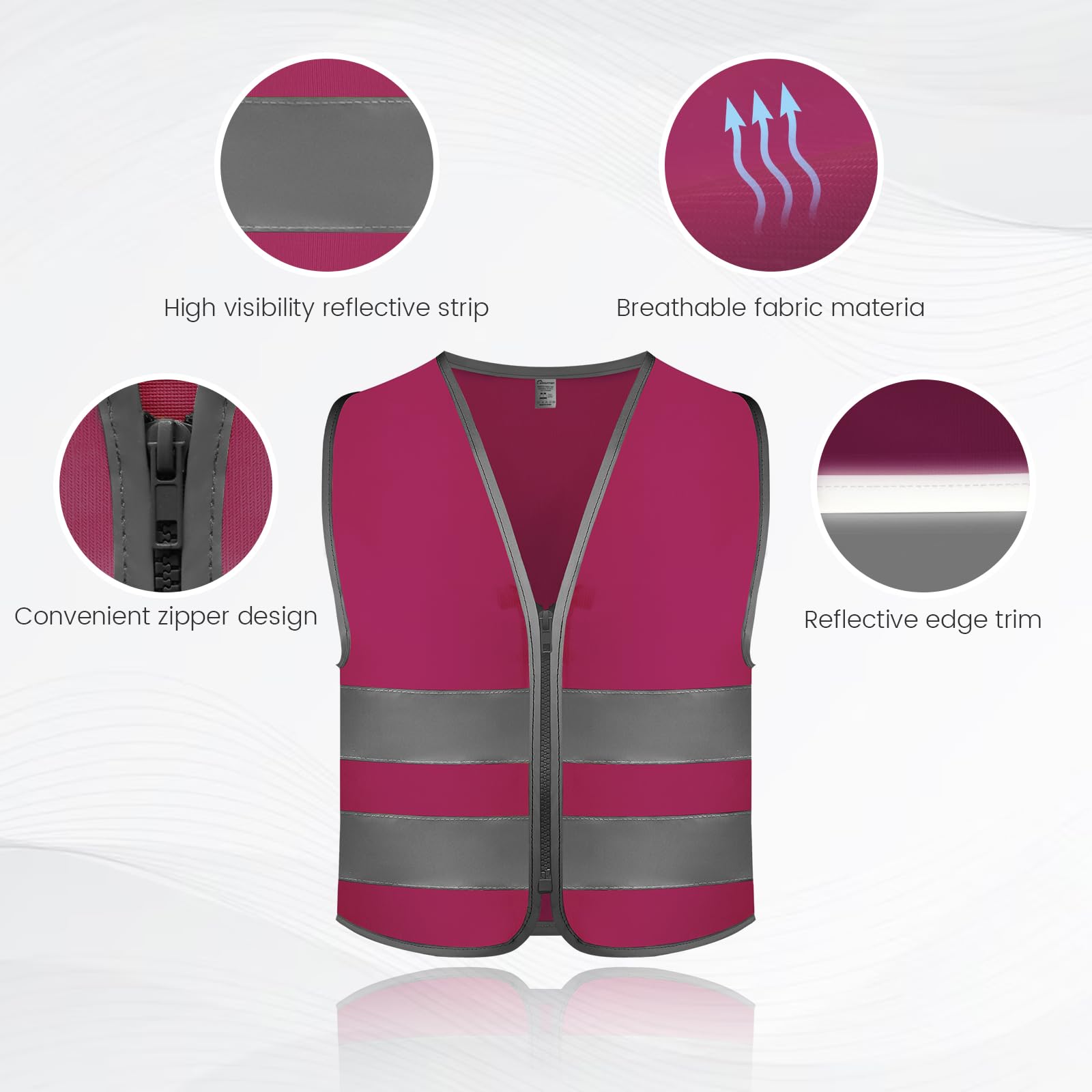 Graunton Kids High Vis Vest, High Vis Vests for School Outdoor, Safety Vest for Biking Walking, Commuting - Image 3
