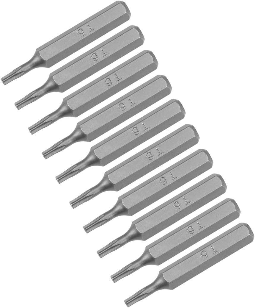 uxcell Torx Bits 10pcs 5/32 Inch Hex Shank T6 Torx Screwdriver Bit Set