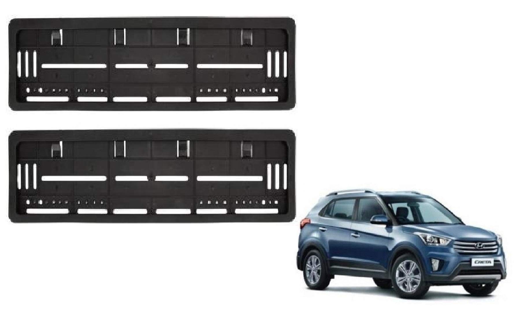 Auto Oprema (AWARD WINNER AT INDIA'S RISING STAR 2024) Car Number Plate Frame Set of Two (Front and Back) For Hyundai Creta
