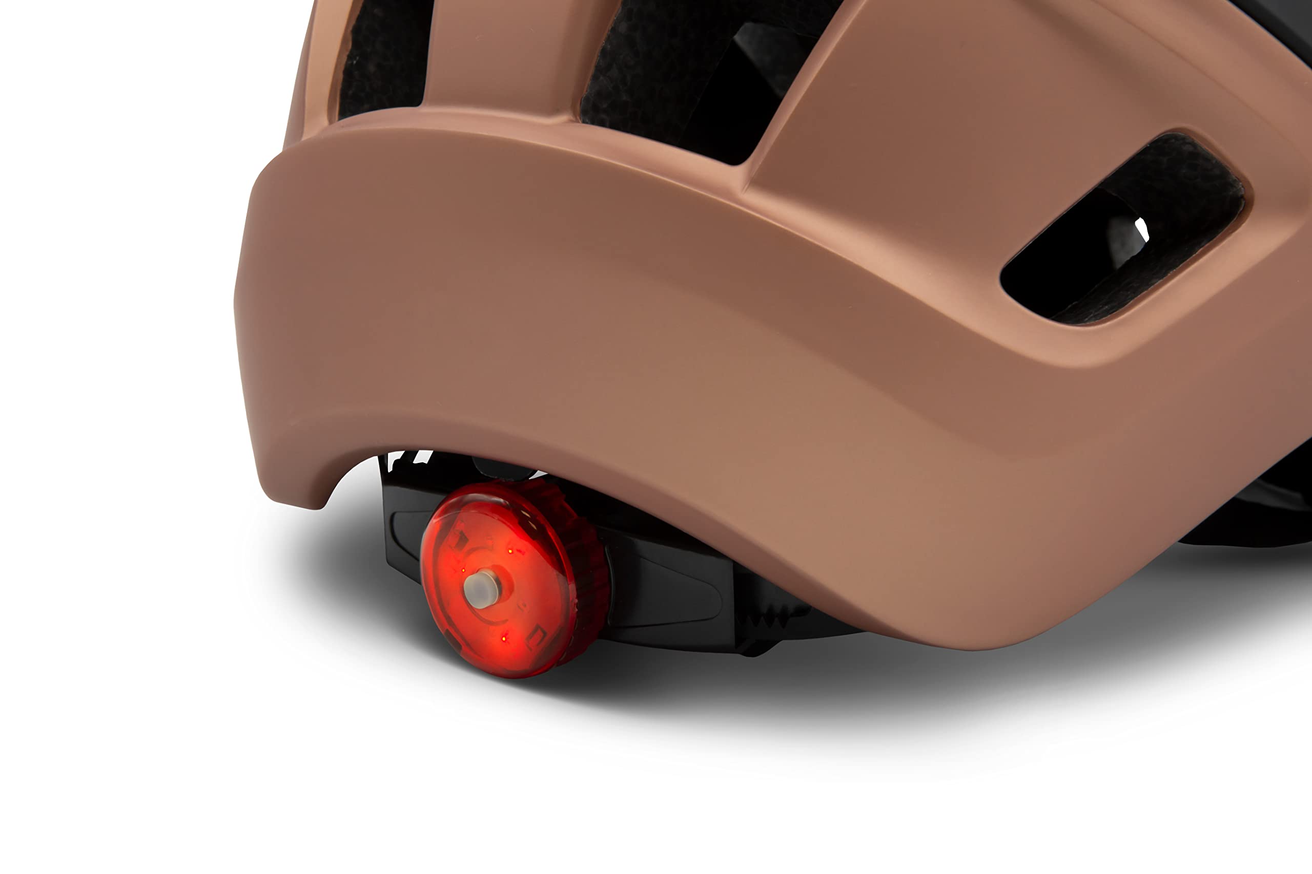 PRO Helmet, Casco Protettivo con Luci e Visiera, Bici, e-Bike e Monopattino Elettrico Unisex Adulto, Nero, Bronzo, M