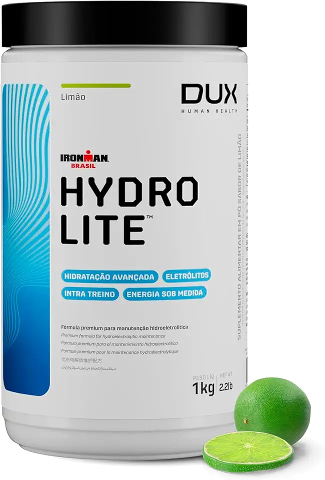 DUX HUMAN HEALTH Hydrolite 1000g Limão – Suplemento Isotônico Sem Glúten e Sem Lactose, Hidratação e Energia para Treinos