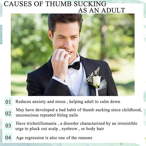 Miniatura 2 de 2 pares de guantes de protección para adultos para chupar los dedos, para detener las uñas morderse la piel, recoger el pulgar