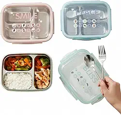 Marmita Infantil 3 Divisórias em Inox Marmitinha Lancheira Não Vaza Lancheira Infantil Escolar (Verde)