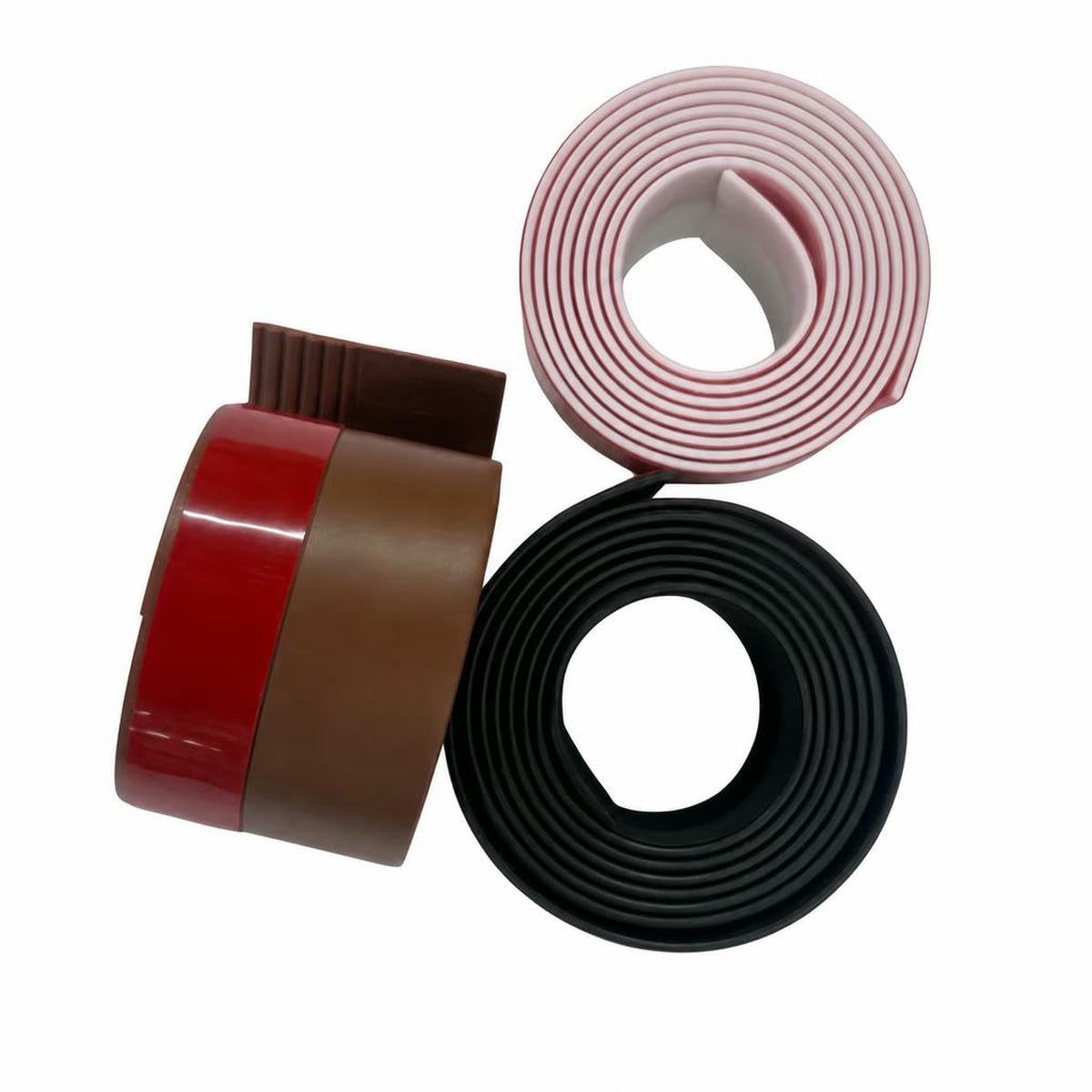 1M Thickened Door Bottom Seal Strip Self-Adhesive Silicone Rubber Weatherstrip Soundproof Windproof Dustproof Gap Sealer-Brown-5cm x 1m