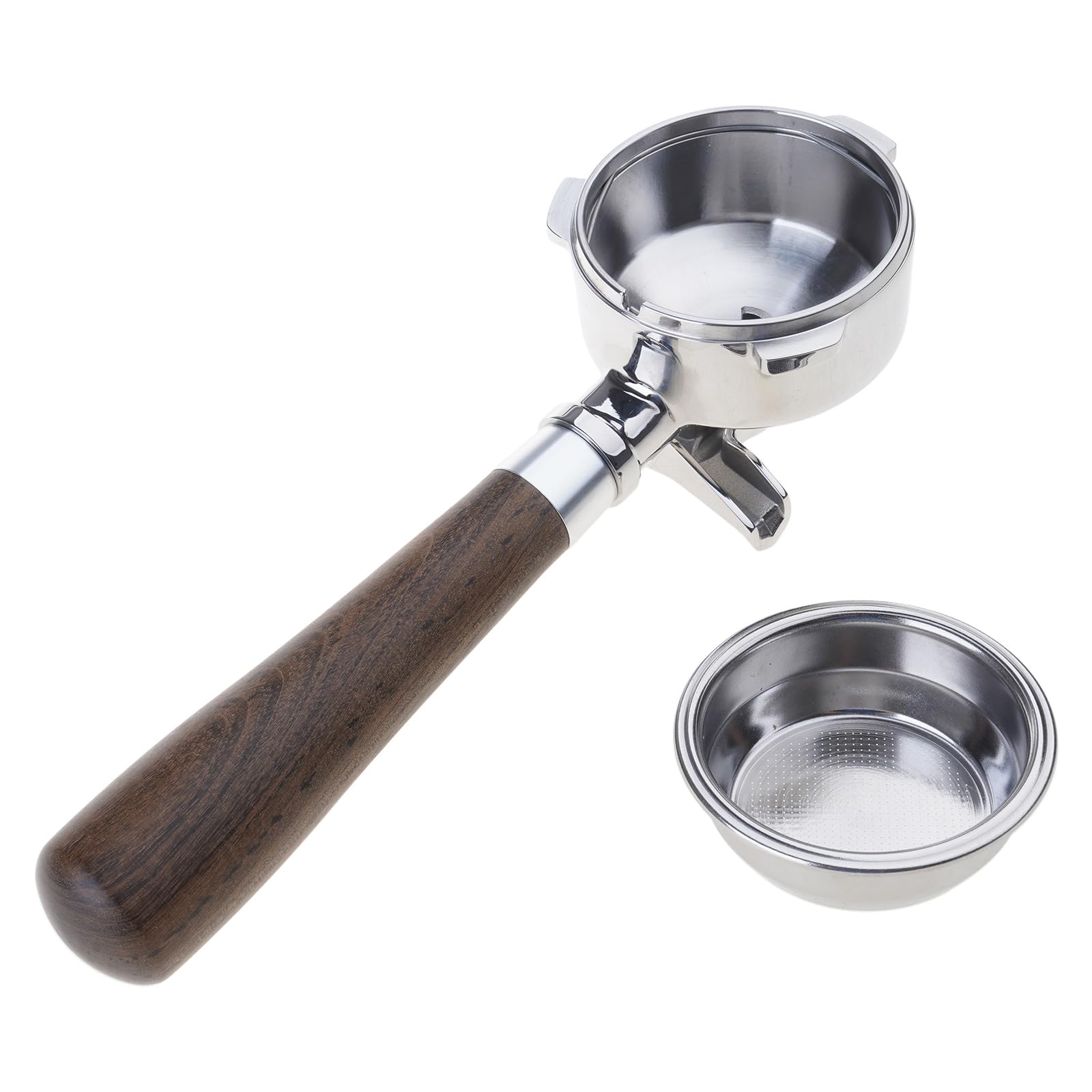 Kaffeezubehör Kaffeemaschinen Siebträger mit Holzgriff für 58-mm Espressomaschinen sorgt für Stabilität und einfache Reinigung des Espresso Griffs