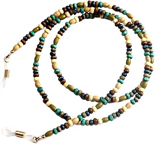 Baoblaze Boho Holzperlen Brillenband Brillenkette Schnur Kette Brillenkordel für Lesebrille Sonnenbrille