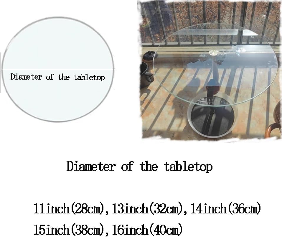 11-16inch Clear Glass Table Top for Dining Table, Small Home Coffee Table Top Round Smooth Tempered Glass Tabletop for Protect Countertop(11inch(28cm))
