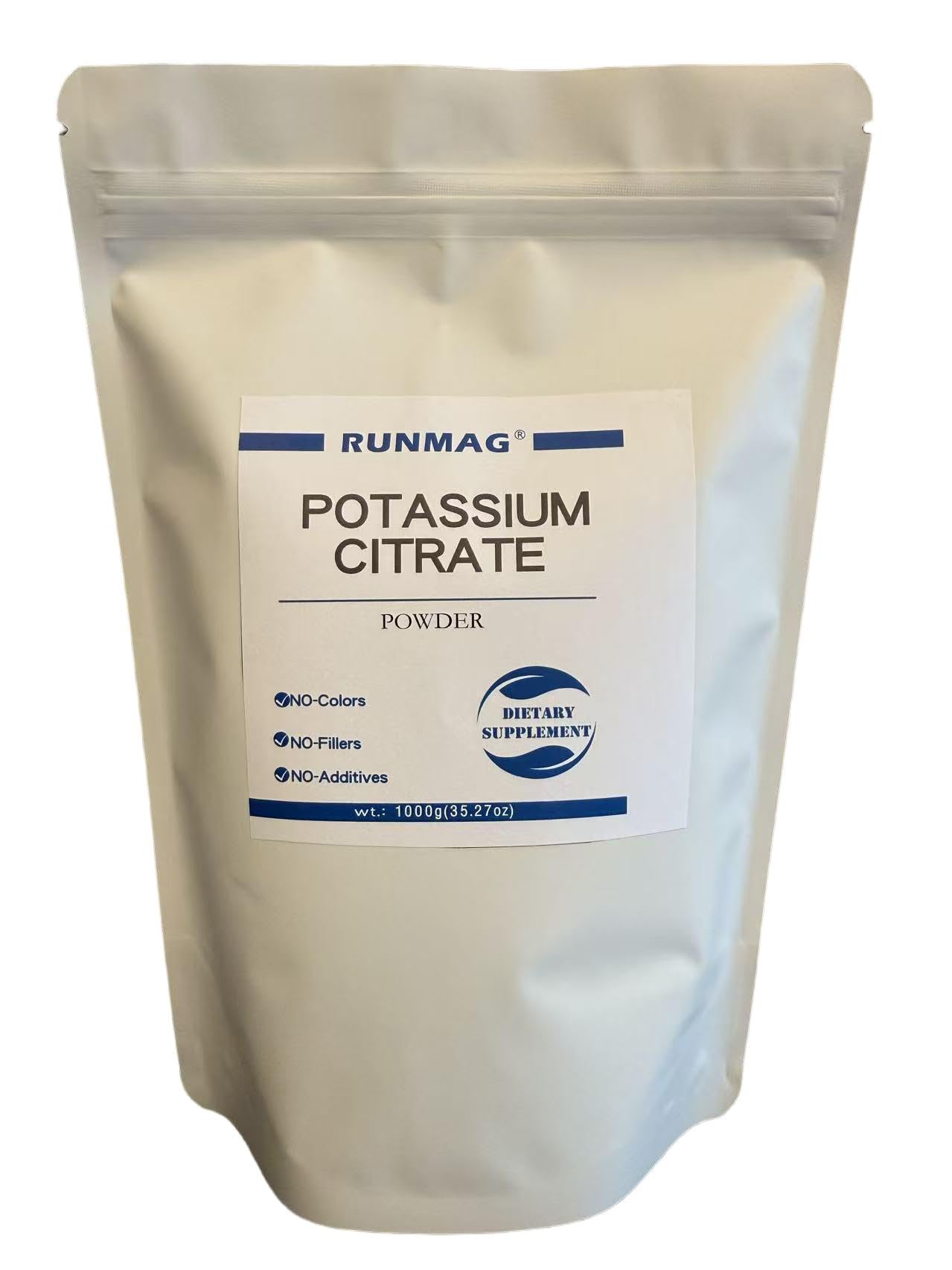 RUNMAG Natural Organic Potassium Citrate Powder 1kg