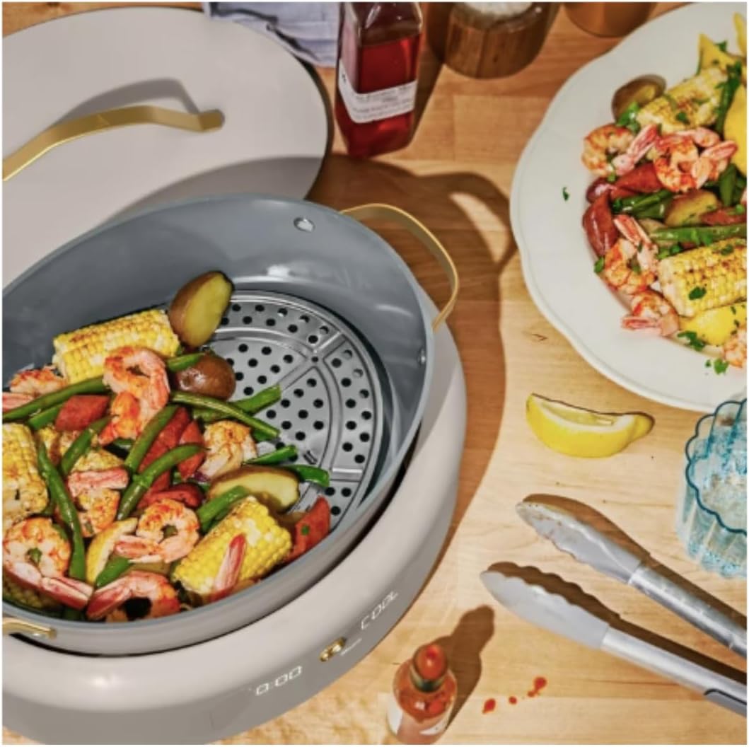 10-in-1 6Qt Electric Multi-Cooker– Slow Cooker, Rice Cooker, Steamer & More | Touch Control, Oven-Safe, Dishwasher-Safe (Porcini)