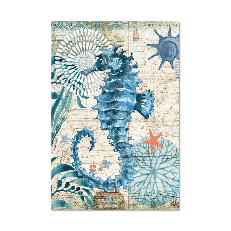 Poster mural hippocampe encadré et tableau moderne 40x60
