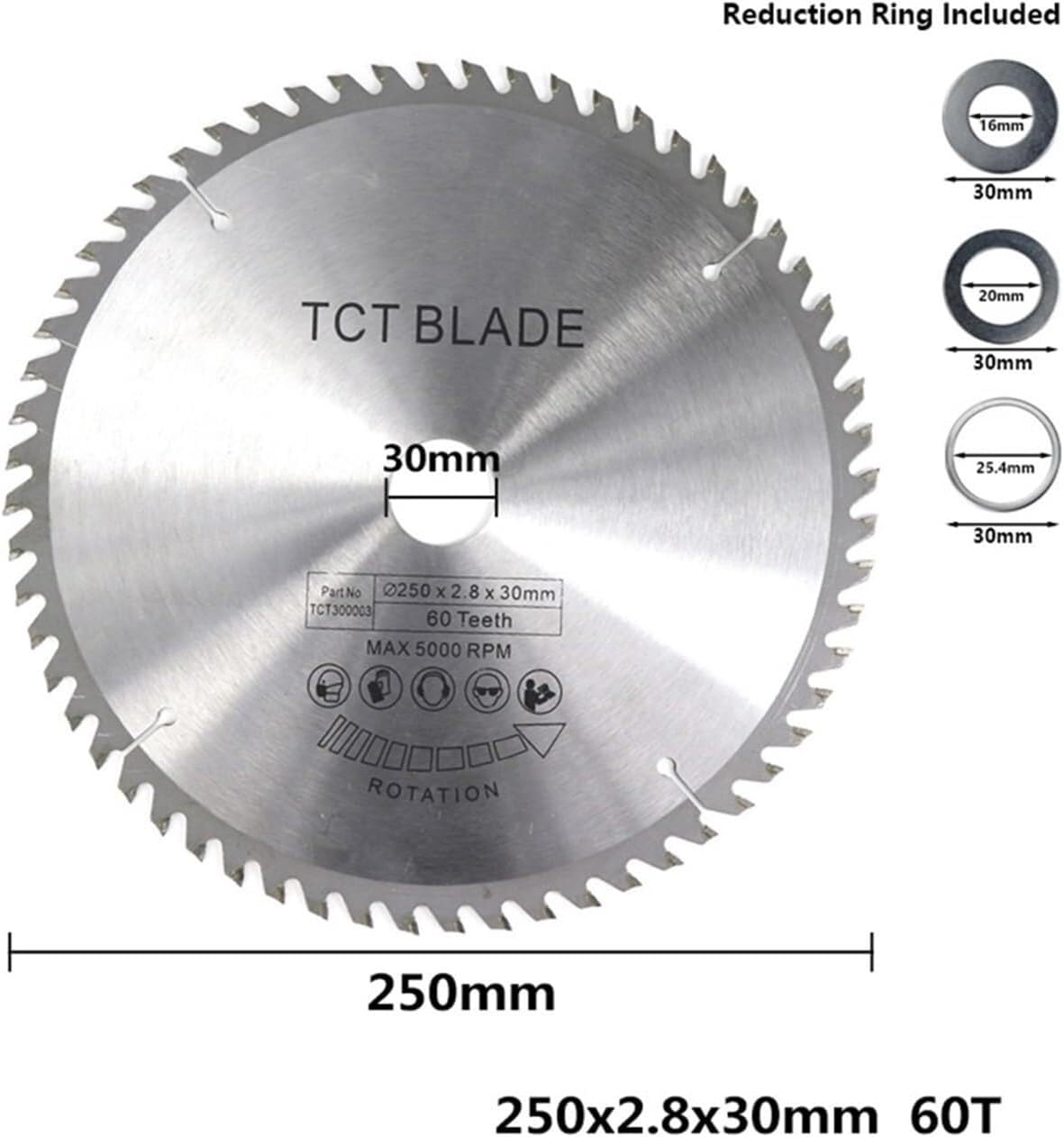 Tarcze tnące z 1 szt. 160/185/190/235/250/255 mm, 16/28/40/60/80T tarcza tnąca z węglika spiekanego(235x30x40t)