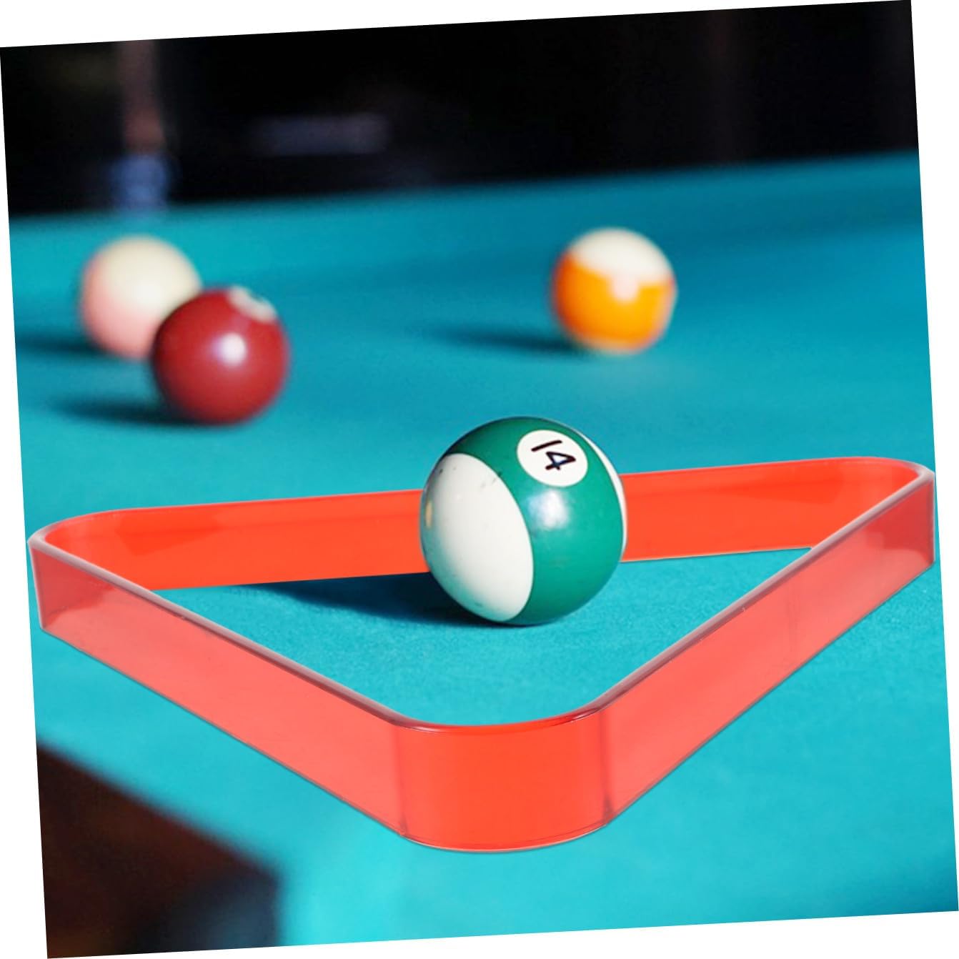 Mikinona Sturdy Billiard Rack Triangle Pool Table Accessory Mini Ball Holder Stable Design for Organizing and Gathering Billiard Balls in Snooker and Pool Games