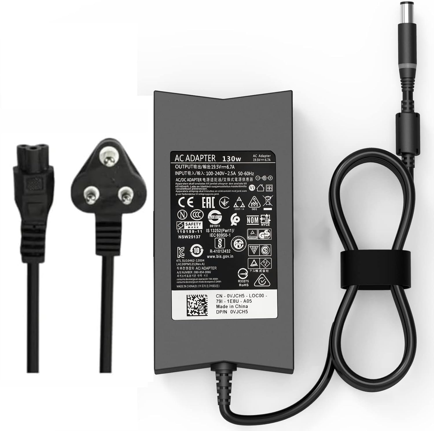 130W AC 19.5V 6.7A 7.4mm x 5.0mm Laptop Charger Compatible with Dell Precision M20 M60 M70 M90 M2400 M4400 M4500 M6300 LA130PM121 DA130PE1-00 Laptop Power Supply (De 130W 7.4 * 5.0mm)-picture-31