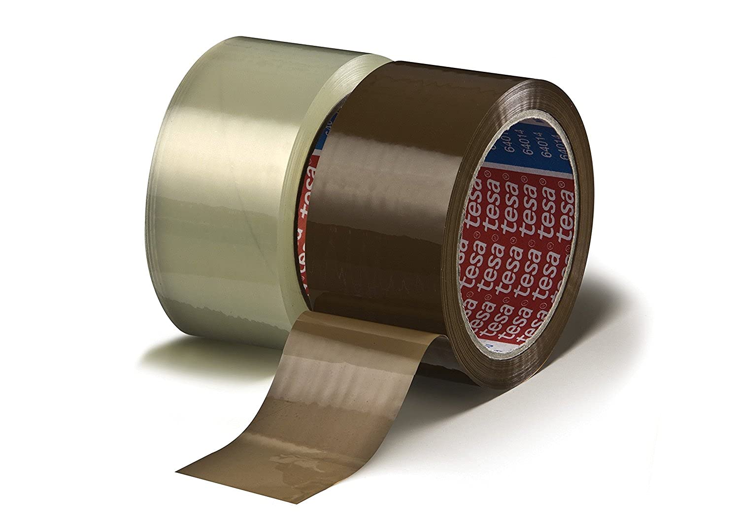 Tesa 64014 Paketklebeband 72 Rollen - 36 x Braun + 36 x Transparent Paketband (66m x 50mm) - Packband Tesaband Klebeband +1 Rolle Tesafilm 57370 (10m x 15mm) als Zugabe