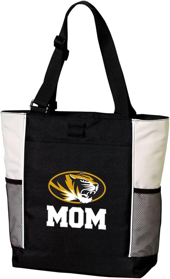 Broad Bay University of Missouri Mom Tote Bags MIZZOU Proud Parent Totes for Beach Pool Or Travel