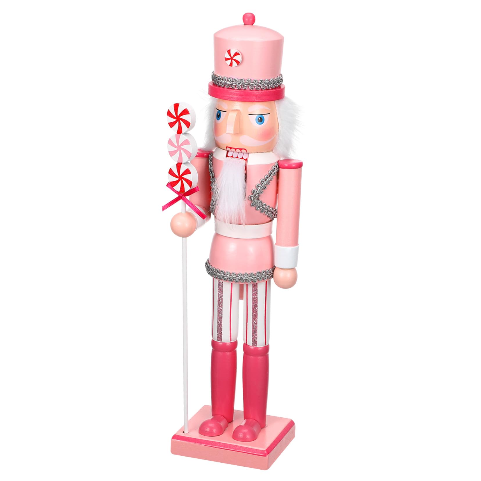 Drewniany Ozdobny Żołnierz Orzechowy Świąteczna Dekoracja Stołu i Domu Rzemieślniczy Nutcracker Boże Narodzenie Trwały i Szczegółowy Ornament