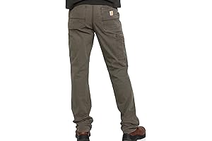 Men's Rugged Flex Canvas Double-Front Utility Work Pant