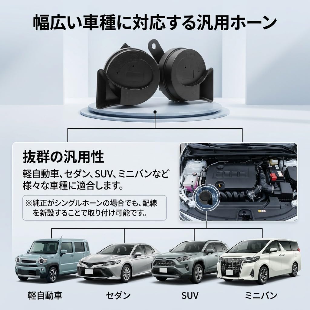 Amazon | プリウス 50系/ZVW50/ZVW51/ZVW55 前期/後期 車用 ホーン