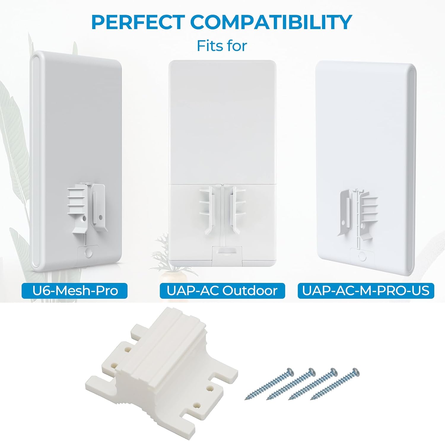 Replacement Wall Mount Bracket for Ubiquiti U6-Mesh-Pro, UAP-AC-M-PRO-US, UAP-AC Outdoor | Easy Slide-On Install | UV & Weather Resistant ASA Material
