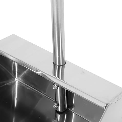 Miniatura 5 de Lurrose Recogedor de acero inoxidable recogedor con mango - Recogedor de pie para interior y exterior