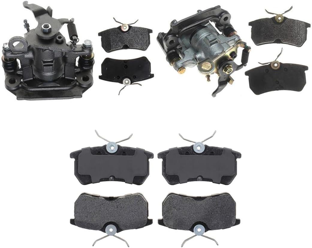 (4X) Rear Automotive Replacement Brake Calipers with Pads for Focus 2007 2006