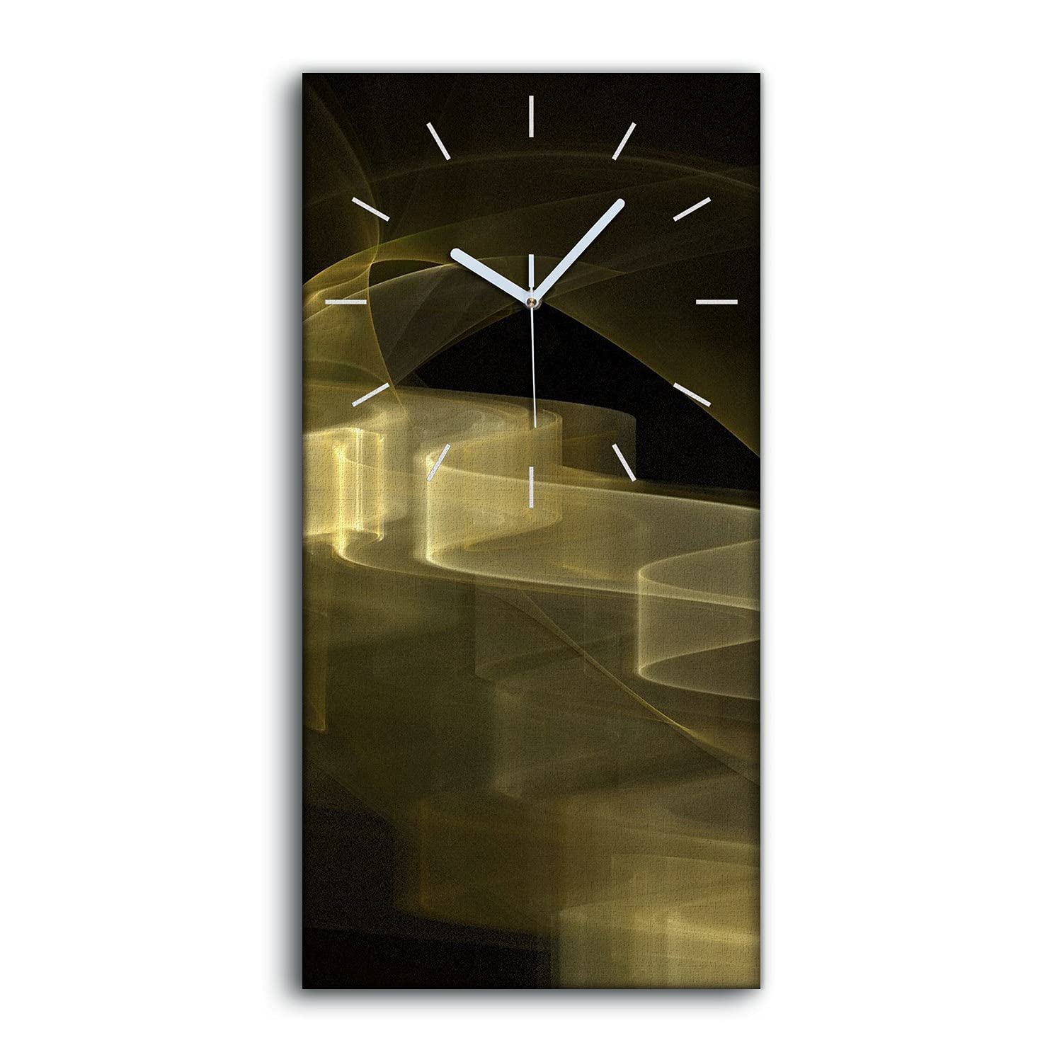 Horloge Silencieuse Ne Pas Tic Tac pour Chambre et Salon avec Art Fractal 30x60
