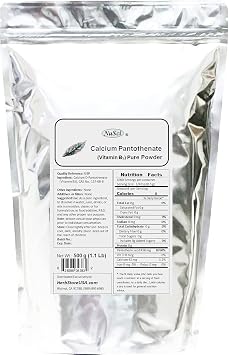 Calcium D-Pantothenate Vitamin B5 500 Grams 1.1 lb, 17.6 oz Pure Powder