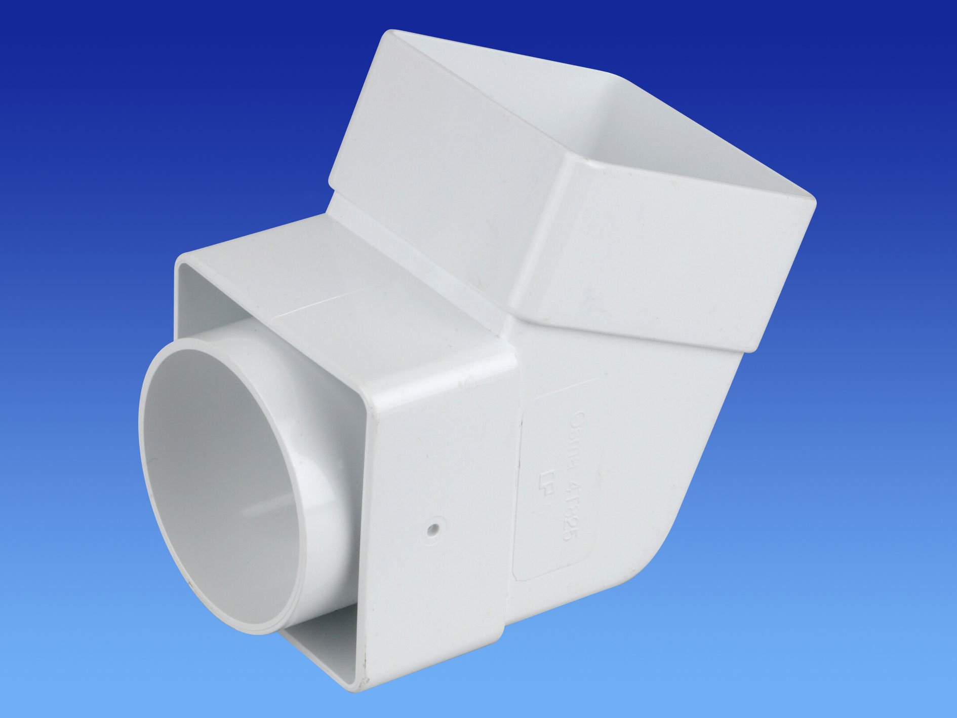 Wavin OSMA 4T825 White Offset Bend/Elbow - Socket for 61mm Square downpipes