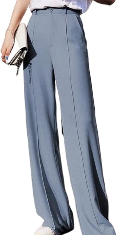 Amazon.com: NOMIMAS Pantalones Palazzo de oficina para mujer, pantalones de  trabajo de talle alto, pantalones rectos sueltos, color sólido con bolsillo  : Ropa, Zapatos y Joyería