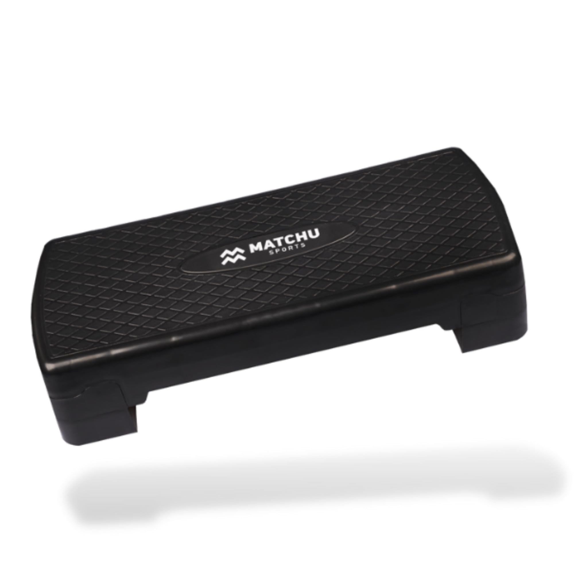MATCHU - Step Fitness Reglable - Réglable en Hauteur 9 et 14 CM - Poids maximum : 200 KG - Surface Antidérapante - Plastique - Noir