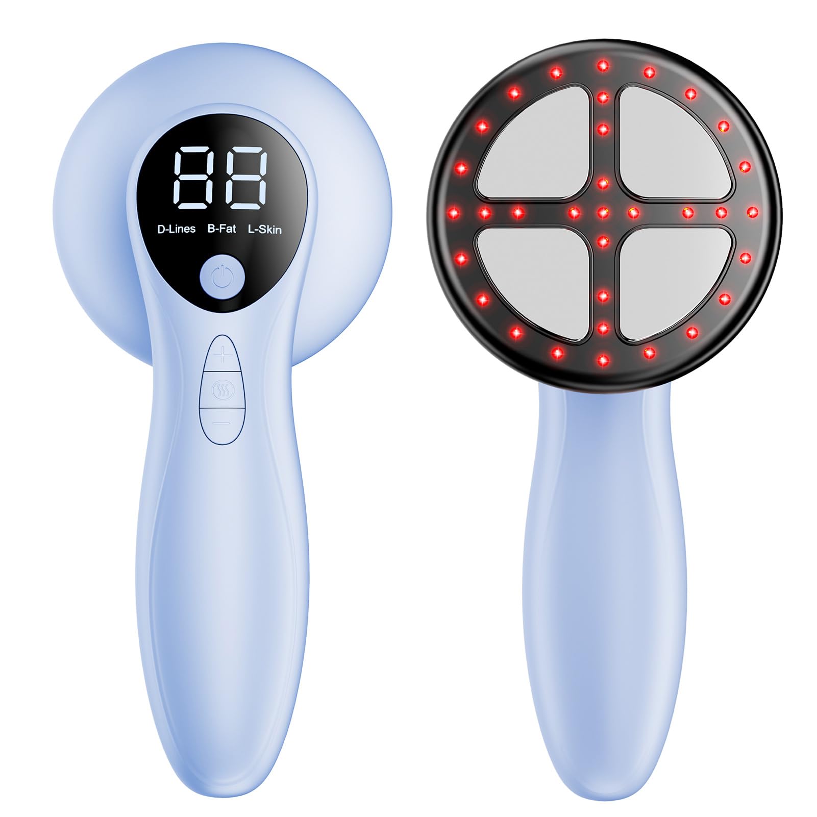 Massagegerät Cellulite Massage Anti Handmassagegerät, VerfüGt über 4 MassageköPfe mit GrößEren Bereichen für Bauch, Taille, Arme, Beine, Gesäß, Weihnachtsgeschenke (Blau)