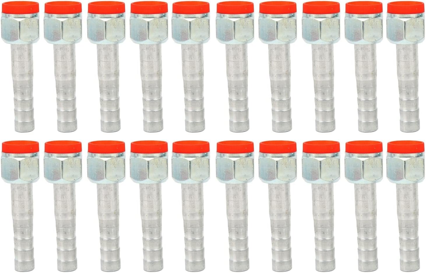 20PCS Strength Aluminum Straight Air Conditioning Hose Barb Fitting for Universal Car Truck Use, Rustproof Substance, Sealing, Lasting (5/8in)