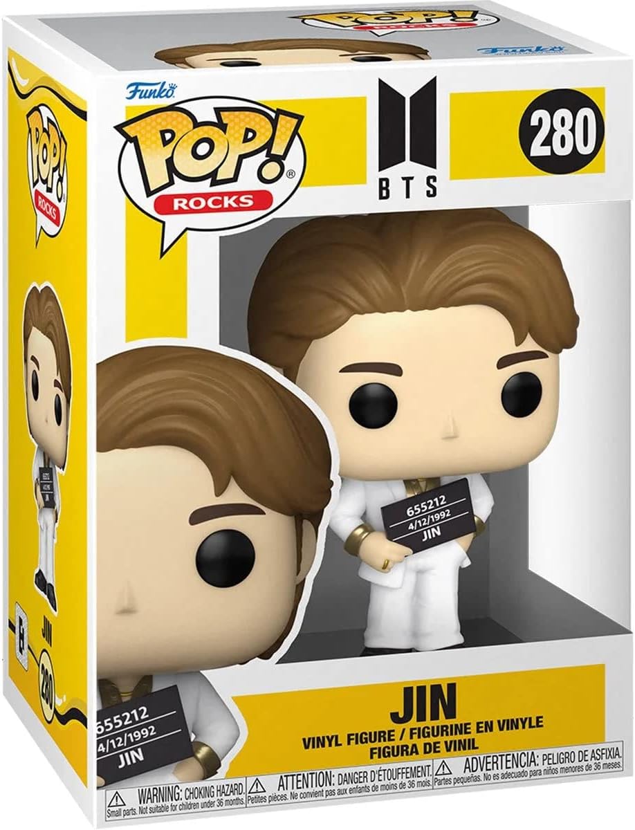 POP Rocks: BTS Butter - Jin Funko Vinyl Figure (Bundled with Compatible Box Protector Case), Multicolored, 3.75 inches