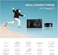 Vista 2 de TTArtisan AF 27mm F2.8 Lente de Enfoque Automático APS-C Compatible con Cámaras Sin Espejo Sony E-Mount A5000 A5100 A6000 A6100 A6300 A6400 A6500