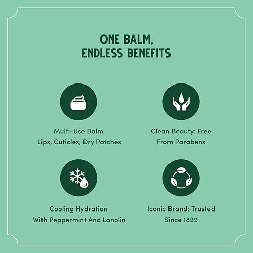 Miniatura 6 de Vermont's Original Bag Balm - Bálsamo labial hidratante con vitamina E, paquete de 4 tubos de 0.3 onzas (paquete de 4, menta fresca)