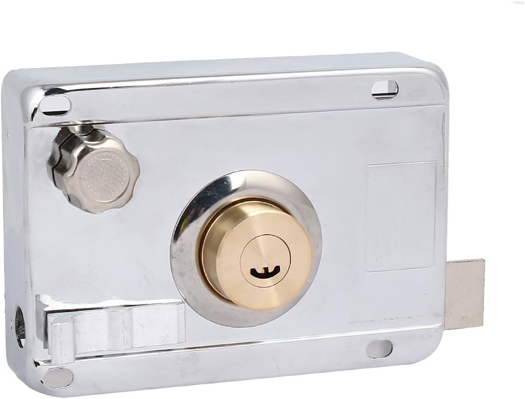 uxcell Home Door Gate Safety Vertical Keyway Cylinder Deadbolt Rim Lock Set