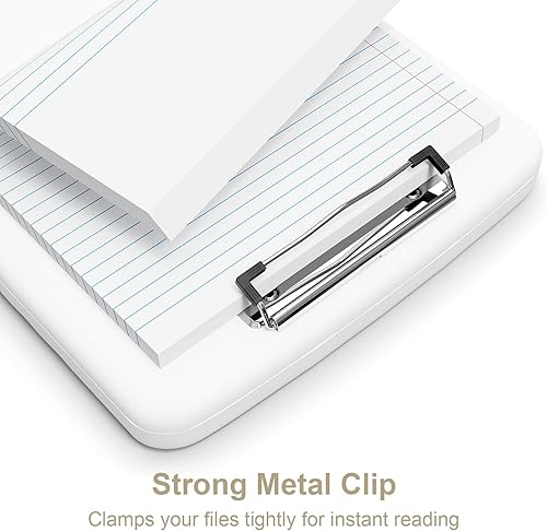 Miniatura 117 de Piasoenc Portapapeles con almacenamiento, caja de organización de 8.5 x 11 pulgadas con soporte para bolígrafo y carpeta de papel legal A4, folio