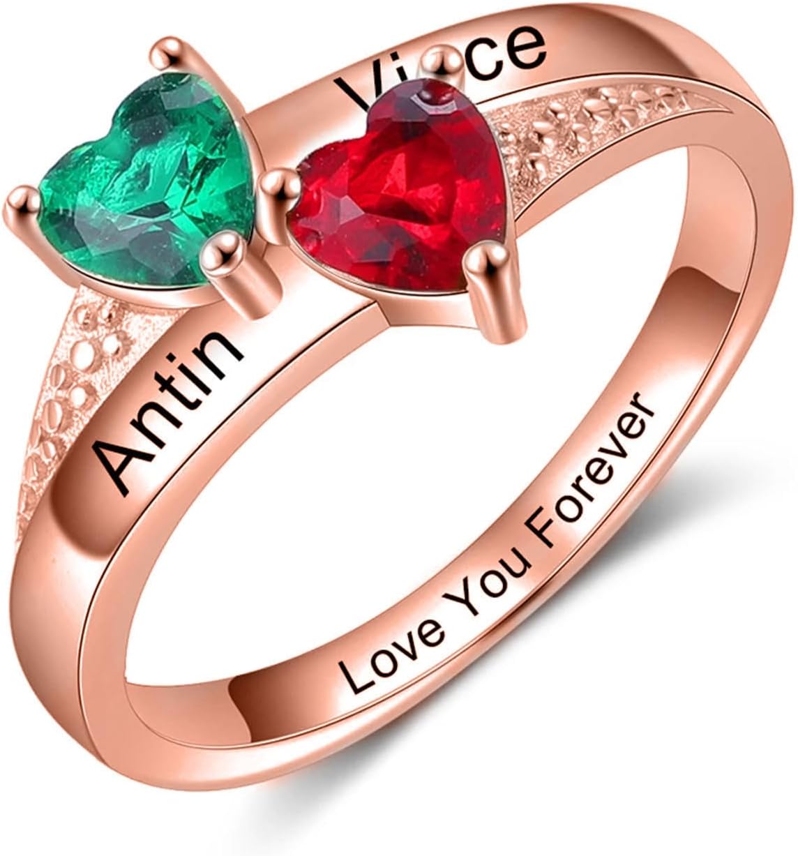 Christmas Mothers Day Gifts 10K 14K 18K Gold Personalized Mothers Ring Customized Gold Name Ring with 2-4 Birthstones Family Jewelry Gifts For Mom Grandma Wife