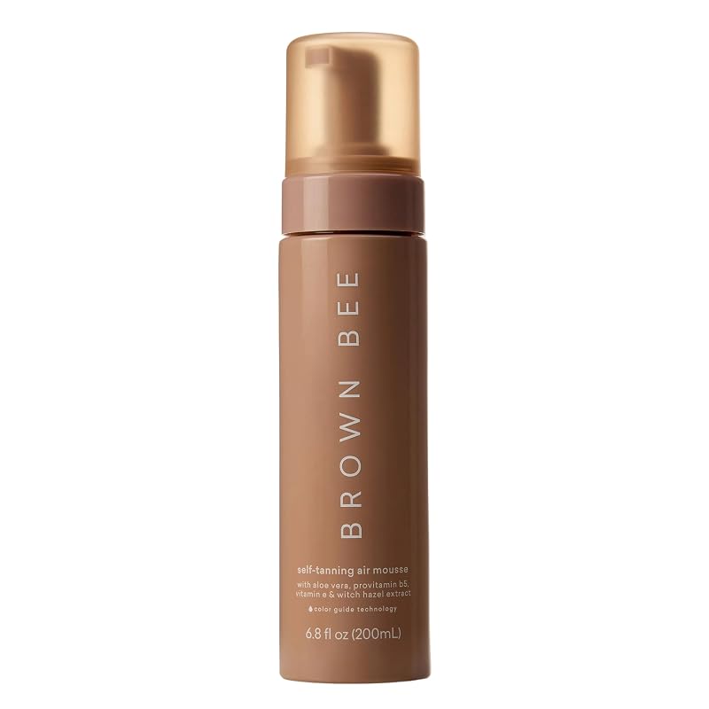 Brown Bee Air Mousse Autobronzeadora com Guia de Cor, Fragrância de Coco e Baunilha, 200 mL